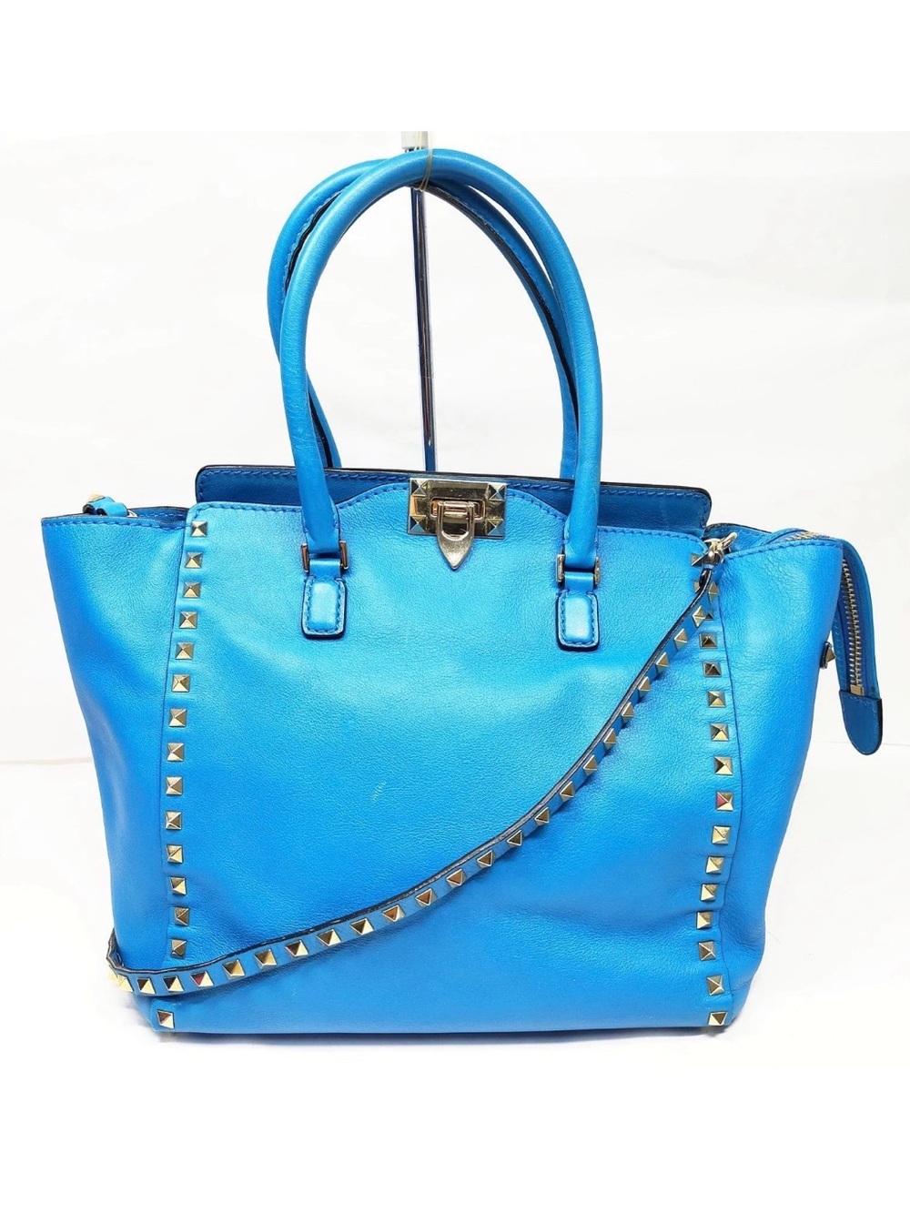 Valentino Garavani Electric Blue Rockstud Shoulder Bag